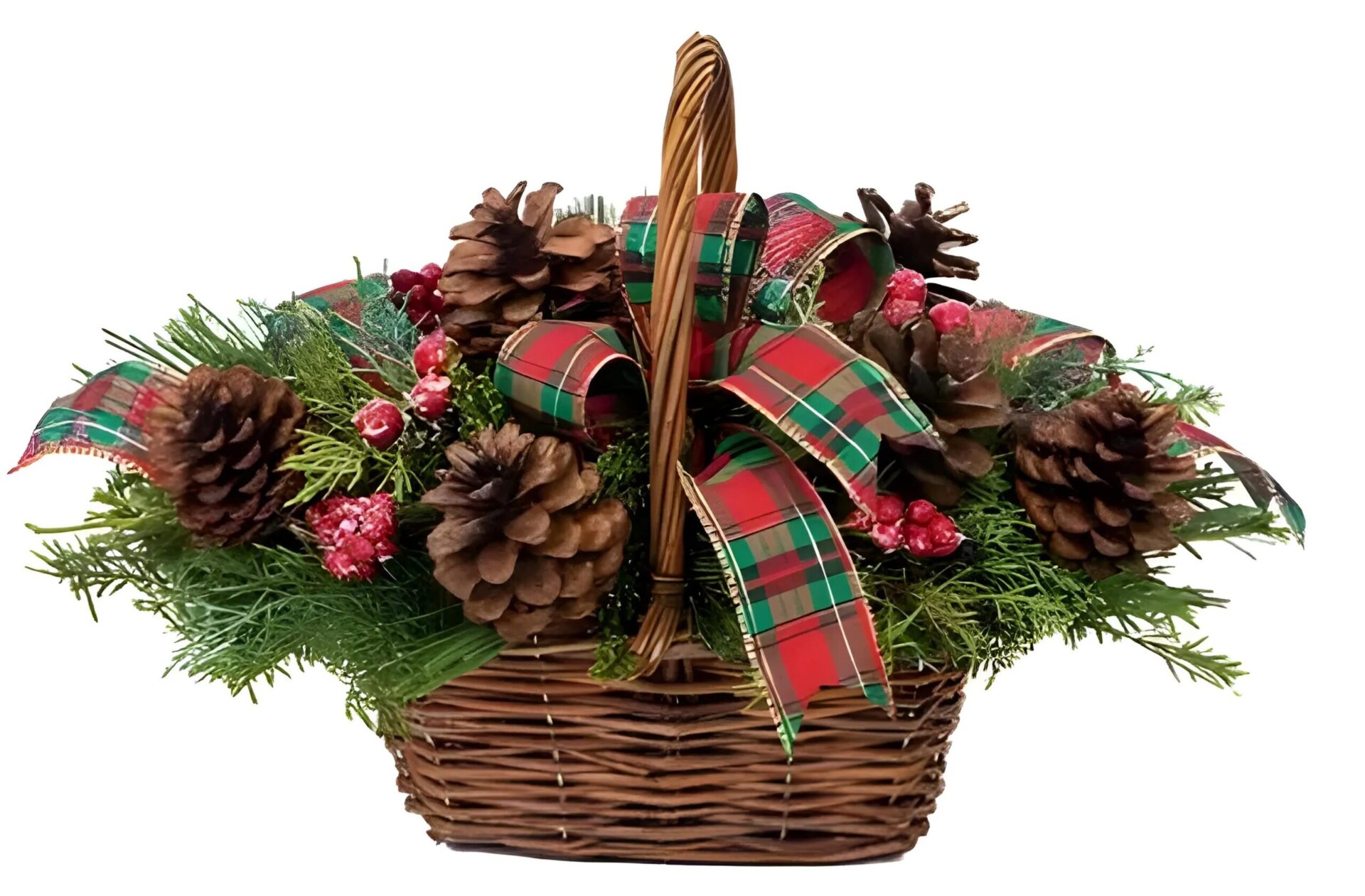 Bright Evergreen Basket