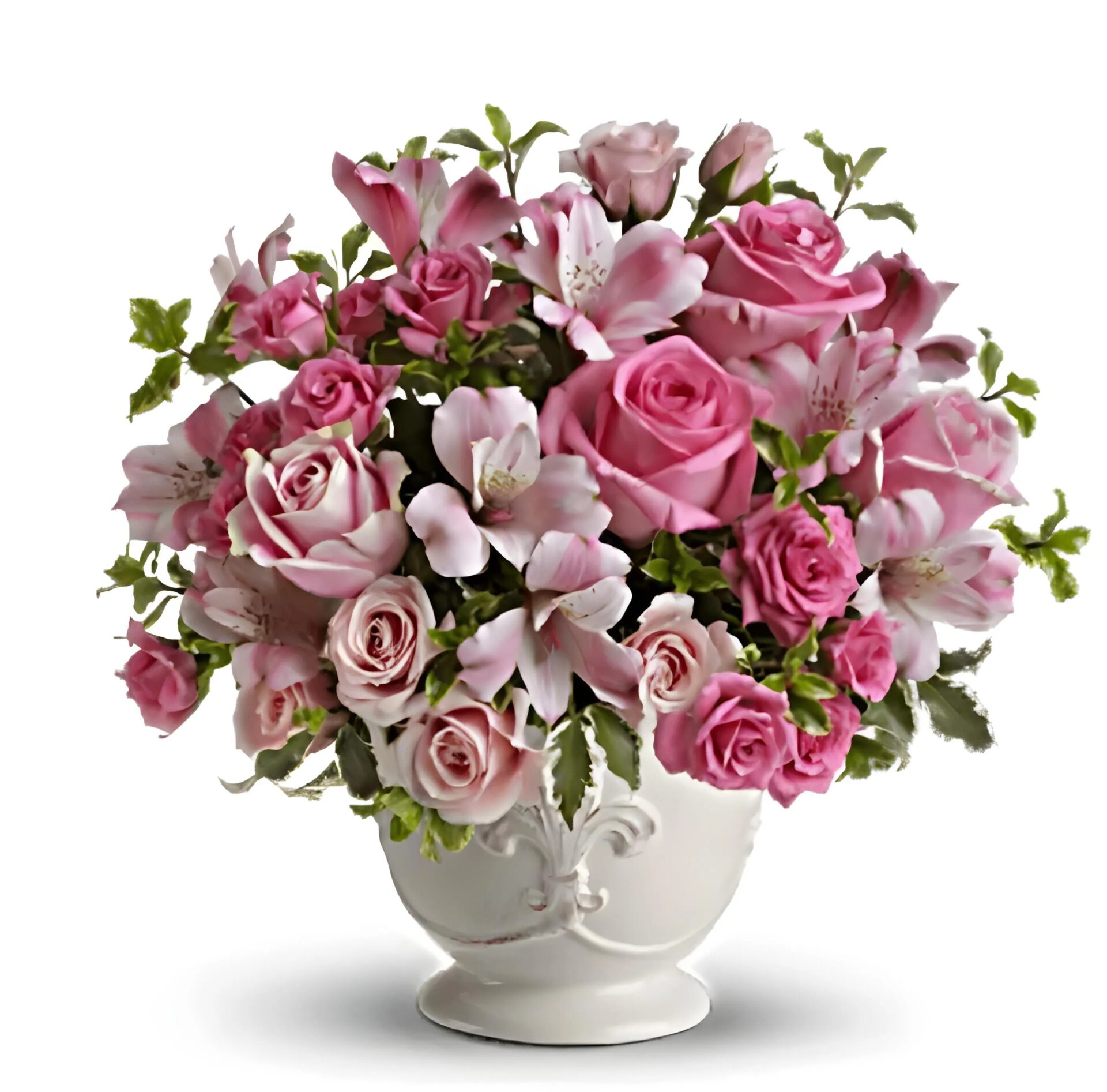 Pink Potpourri Bouquet with Roses