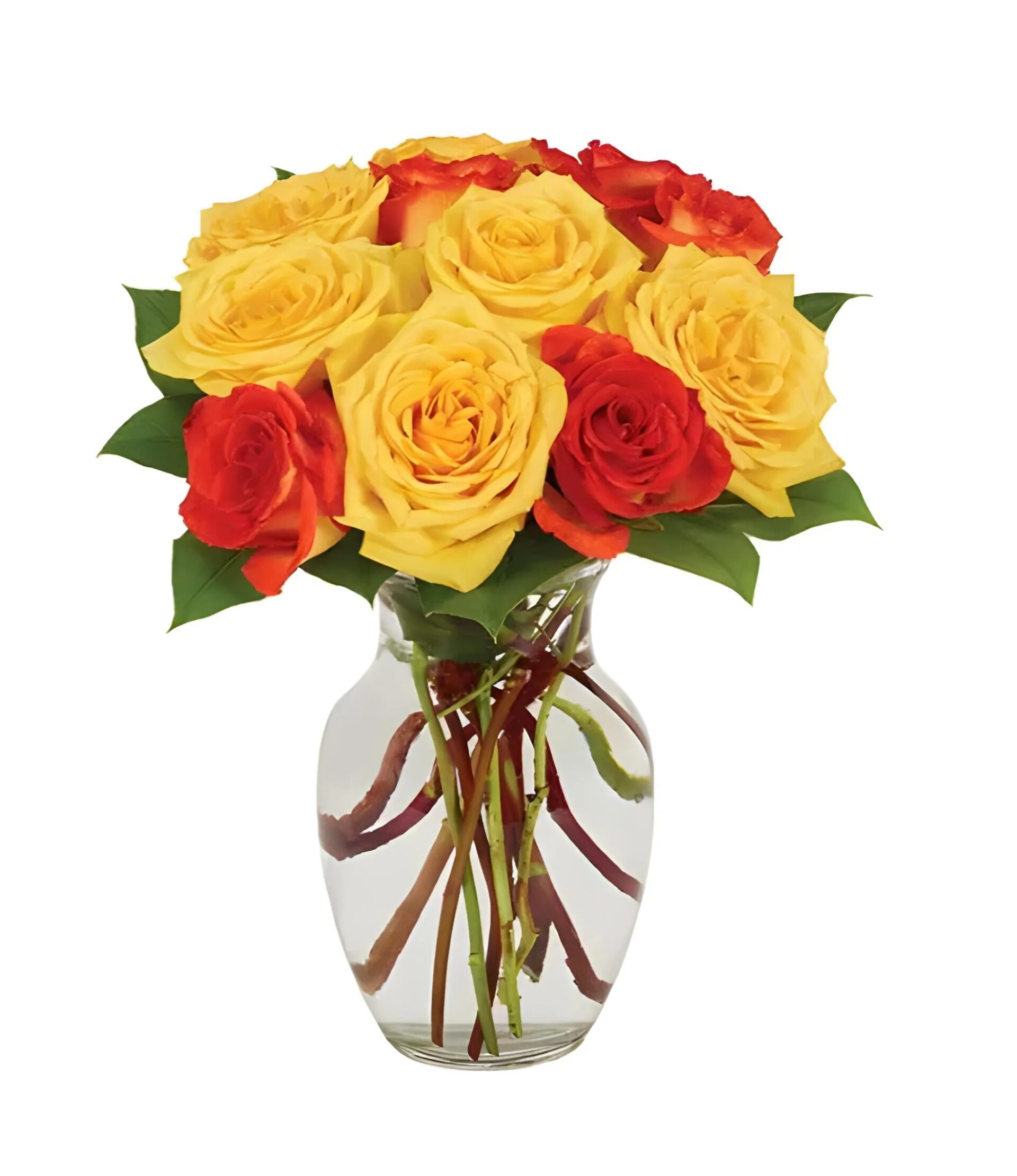 Yellow & Orange Rose Bouquet